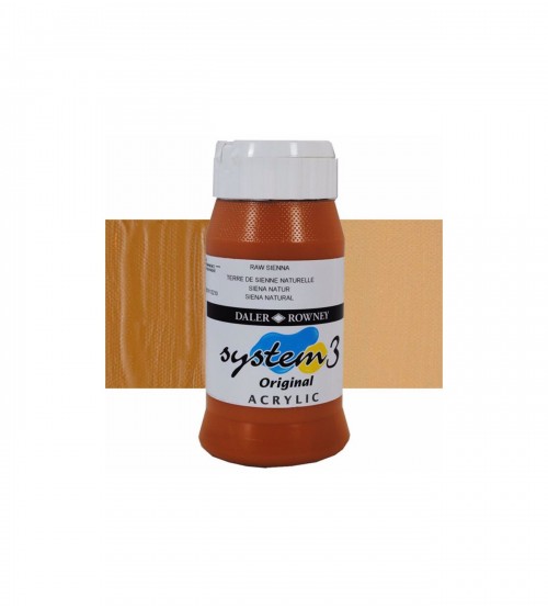 Daler Rowney System3 500 ml Akrilik Boya 667 Raw Sienna 